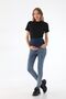 Maternity Stretchy Waistband Adjustable Waist Narrow Leg Jeans Blue - 2
