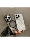 iPhone 16 Plus Compatible Mica Magsafe Feature Transparent Non-Yellowing Luxury Hard Case Back Cover - 3