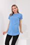 Maternity Indigo Crew Neck Short Sleeve 100% Cotton T-Shirt - 2