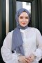 F نمط الرماد شال أزرق - 4