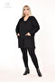 Plus Size New Season Knitted Stretch Cotton Fabric Slit Double Pocket Comfort Model Cardigan - 5