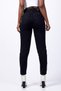 By-8302 Women's Boyfriend Non-Fading Black High Waist Lycra Mom Jeans Skinny Leg Pants - 3