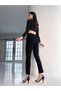 By-2970 Mr Jean Women's Black Colorfast High Waist Mom Fit Jeans Narrow Leg Denim Trousers - 2