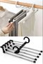 5-Piece Black and White Movable Trouser Tie Shawl Hanger Organizer - 3