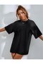 Women's Oversize Loose Cut T-shirt Cotton Tights Top Comfortable Model - 3