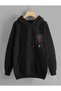 Black Owl Printed Women's Sweatshirt - 2