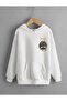 Men's Black Winter Hooded Sweatshirt Back Printed Snake - 2