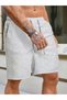 Men's Gray Piped Jersey Shorts for Basketball, Football, Fitness, Sports, Exercise, Running, Bermuda - 3