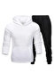 Men's White Sweatshirt Tracksuit Horse Combination Set
