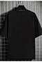 Unisex Oversize T-shirt Robotic Front Print Black - 2