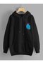 Black Unisex Hooded Sweatshirt - Angel Heart Back Print - 2