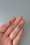 Unisex Silver New Year Christmas Snowflake Dangle Steel Hoop Earrings - 3