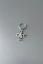 Unisex Silver Christmas Halloween Scarecrow Dangle Steel Hoop Earrings - 3