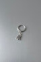 Unisex Silver New Year Christmas Tree Figure Dangle Steel Earrings - 2