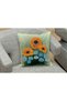4-Piece Digital Printed Gift Sofa Set - Green Yellow Leafy Flower Pattern - 8