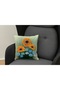 4-Piece Digital Printed Gift Sofa Set - Green Yellow Leafy Flower Pattern - 5