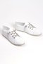 Women's White Stoned Lacing Stylish Sports Shoes - 4