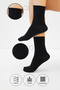 Bamboo Women's Elasticless Black Socket Seamless Premium Socks No Trace - Non-Squeezing Socks