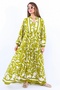 Prive Sorrento 100% Viscose Maxi Size Oil Green Long Dress - 2