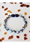 Mosaic Blue Amber Children's Bracelet 16 cm