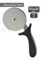Pizza Cutter Stainless Pastry Cutter Steel Pizza Knife Dessert Cutter Large Size Diameter 10 cm - 3