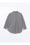 Gray Striped Women's Shirt - 6