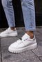 Nigel Women's White Buckle Detailed Sneaker - 3