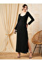 Open Back Tie-Up Detail Maxi Dress with Side Slit - 5