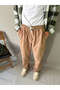 Men's Elastic Waist Baggy Fit Slim Corduroy Pants - 2