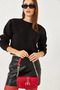 Women's Black Crew Neck Basic Crop Sweatshirt 60251797 - 2