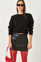 Women's Black Crew Neck Basic Crop Sweatshirt 60251797 - 6