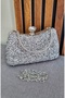 Women's Large Stone-Embellished Evening Bag - 3