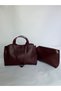 Burgundy Wide Large Puppy Bag Briefcase School Business Bag Arm and Shoulder Laptop Stylish Sport Pinterest Bag - 4