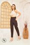 Nw Boutique, Karol High Waist Carrot Pants with Flat Front - 4
