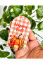 Autumn Sticker Set 15 Pieces 3 Models Mixed 5X8 cm Embossing Detailed Double-Directional Perforated Sticker - 5