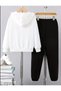 Boy's White Hooded Sunny Boy Printed Tracksuit Set - 2