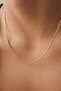 Steel Thin Italian Chain Necklace Fishback Snake Chain 1mm Tarnish Gold Color 45&60 Cm Unisex - 6
