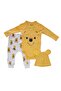Bear Winne Yellow Bodysuit, Beanie and Bottoms & Tops 3-Piece Baby & Kids Set