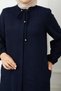 Chenille Fabric Winter Comfort Ferace - Navy Blue - 3