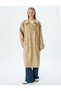 Oversize Trench Coat with Double-Breasted Collar, Epaulettes, Buttons, and Pocket Detailing - 3