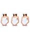 Women's White Cotton Tank Top with String Straps, Set of 3