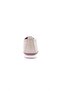 Women's V-Buckle Comfort Shoes - Flat Side Cream Leather - 4