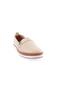 Women's V-Buckle Comfort Shoes - Flat Side Cream Leather - 2
