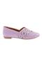 Women's Laser Print Detailed Ballerinas Genuine Leather Lilac 41832110