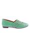 Women's Laser Print Detailed Ballerinas Genuine Leather Green 41832110