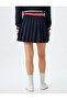 Mini Pleated Lace up Piping High Waist Comfortable Fit Skirt - 4