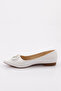 Women's Ballerinas with White V Buckle - 21413365 - 3