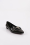 Women's V-Buckle Ballerinas Black Patent Leather 21413365 - 2