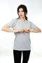 V-Neck Basic Women's T-Shirt Gray - 2