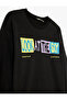 T-Shirt Slogan Printed Long Sleeve Crew Neck Cotton - 3